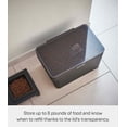 thumbnail image 3 of Yamazaki Home Airtight Pet Food Storage Container - Cat And Dog Food Holder Bin With Transparent Lid And Handle, Plastic, Medium, 8 lbs. | 1.6 gallons | 6 quarts, Airtight, Sloped Interior, Handle, 3 of 7