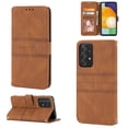 thumbnail image 1 of Samsung Galaxy A33 Case 5G, Wallet Case Card Pocket with Wrist Strap Protective Flip Folio Kickstand Magnetic Buckle PU Leather Cover Phone Case for Samsung Galaxy A33 5G,Brown, 1 of 10