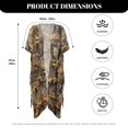 thumbnail image 6 of FKELYI Hunting Leaf Print Kimono Coverups for Women Soft Beach Cover Up Half Sleeve Summer Cardigan Bikini Cover Ups Resort Wear Casual Cruise Outfits, 6 of 6