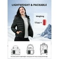 thumbnail image 4 of CAMEL Women's Puffer Jacket Lightweight Packable Down Coat Womens Winter Jackets Black, 4 of 7