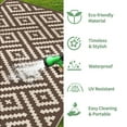 thumbnail image 5 of DEORAB Outdoor Rugs Waterproof Plastic Straw Mat 6'x9' Reversible for RV Patio Deck Beach Coffee & Beige, 5 of 6