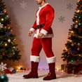 thumbnail image 5 of Christmas Santa Claus Boots Men's Wide Calf Santa Combat Boots with White Plush Foot Bells Buckle Strap for Halloween Christmas, 5 of 5