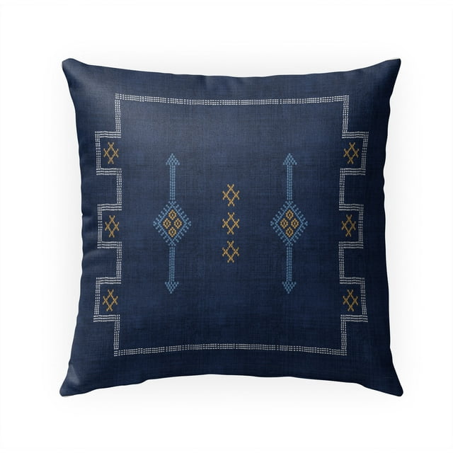 Silk Navy Outdoor Pillow by Kavka Designs