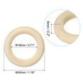 thumbnail image 2 of Unique Bargains 30mm Unfinished Wooden Rings, 20 Pack Natural Solid Circle Rings DIY Craft Unfinished Wooden Rings, Wood Color, 2 of 8