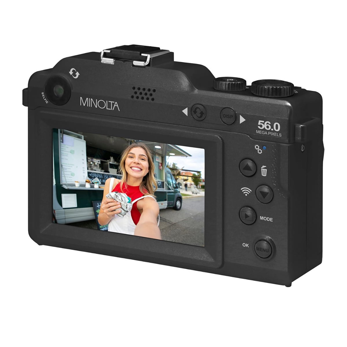 Minolta Minolta MND65 Selfie Shot Digital Camera, Black with Black Faceplate