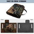 thumbnail image 5 of COEQINE Universal Golf Cart Seat Cover with Bag-Style Fold Design, Includes Carry Handle, Fits Most 2-Seaters, 51.2x30.3 Inch, Quilted Padding & 4 Front Pockets, Bear US Flag Camo Hunting Forest, 5 of 8