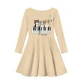thumbnail image 5 of DISNIMO Kids Cat Dress for Girls Long Sleeve Midi Dresses for Girls Music Note Dress Kids Fall Casual Dresses for Girls 15-16 Winter Dresses Girl Kids Holiday Dress for Children Skater Dress Teens, 5 of 6