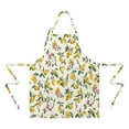 thumbnail image 2 of Yellow Lemon Fruit Flowers Yellow Pattern Apron-Garden Aprons for Women with Pockets-Cotton Linen Waterproof Kitchen Cooking Gardening Aprons Adjustable for Kitchen,Cooking,BBQ and Salon 33x27 Inch, 2 of 7