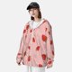 thumbnail image 3 of Balery Cute Strawberry C Sudadera ligera de manga larga con capucha y protección solar UPF 50+ para hombre y mujer, ideal para pesca y running-3X-Large, 3 of 7