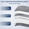 thumbnail image 4 of MEUDYT Heated Weighted Blanket for Adults, Flannal Sherpa Electric Weighted Blankets, 50.1"x 60.1", 13lbs, Light Grey, 4 of 8