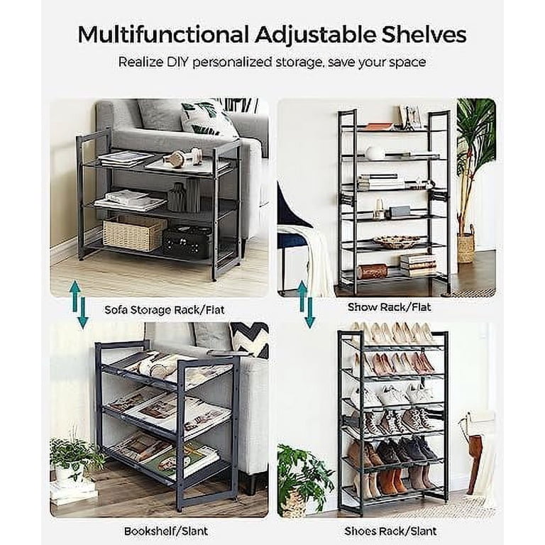 12 Tier Shoe Rack SONGMICS 8-Tier Shoe Rack Holds 32-40 Pairs