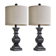 Oneach Retro Table Lamps Set of 2 Nightstands Lamps for Bedroom Living Room 20.5 Vintage Rustic Bedside Lamp