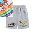 thumbnail image 2 of Boys' 2 Piece Summer Outfit 6-12 Months 12-24 Months 2t 3t 4t 5t 6t 7t Children Cool Graphic Short Sleeve Tee & Shorts Set,Cartoon(White,5-6 Years), 2 of 3