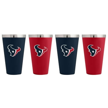 Houston Texans 4-Pack Matte Color Stainless Steel Pint Glass Set