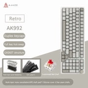 AJAZZ AK992 Wired Mechanical Keyboard Gasket Construction Colorblocked Keycaps Monochrome Backlight 99 Keys