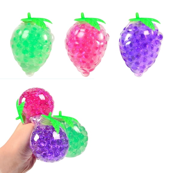 LACKUST Grape Squishy Sensory Fidget Toy Set Squeeze Stress Relief Toys for Adults Anxiety Autism ADHD Portable Stocking Stuffer Gift Grape Bunch Squishies