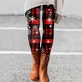 thumbnail image 2 of UAYOTSE Pants For Women Clearance,Womens Casual Christmas Printed Tight Leggings High Waist Long Pants,Red M, 2 of 4
