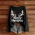 thumbnail image 2 of Christmas Shirts for Women Knit Stripe Long Sleeve T Shirt Cozy Casual Crewneck Holiday Top Fall Winter Seasonal Festive Tops, 2 of 5