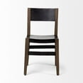 thumbnail image 2 of Black Iron Seat with Solid Brown Wooden Base Dining Chair, 2 of 3