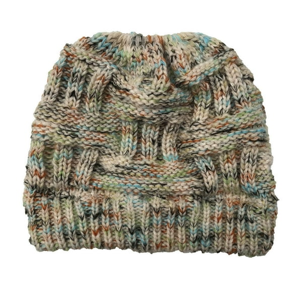 1Pc Woolen Knitting Wool Hat Warm Hat Ponytail Hat for Woman Lady Girl