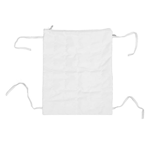 Sachet d'herbes chinoises en coton avec 4 sangles de fixation, compresse chaude, micro-ondable, blanc, 34 x 28 cm