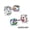 Multicolor, variant on 1 Pair Stainless Steel Stud Earrings CZ Ear Studs Helix Conch Piercings Jewelry-Silver-4mm&2pcs