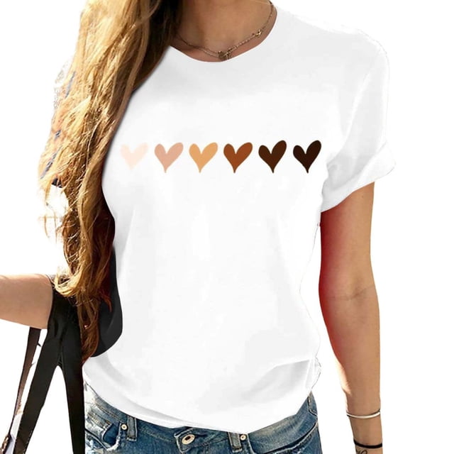 Playera EMMA'S para Mujer Estampado Corazón Cuello Redondo