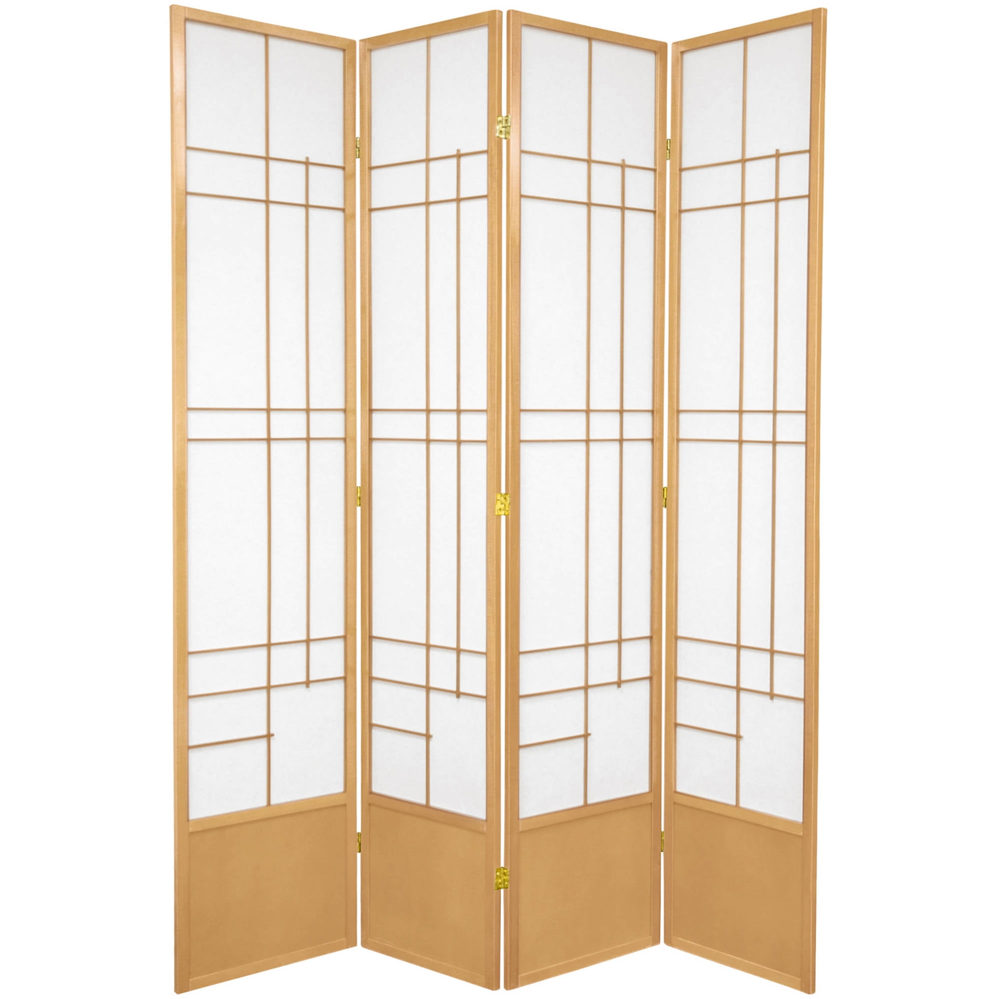 4 Panel Black Oriental Furniture Asian Furniture 6Feet Window Pane