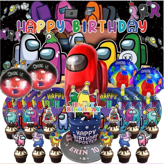 Party Supplies Decor Tableware Backdrop Banner Cake Topper Balloons Birthday Decorations