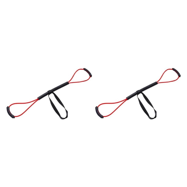Naiovety Bandas de resistencia duraderas Cuerda de tracción para boxeo Muay Thai Entrenamiento de fuerza rojo 20 lbs rojo 20 libras 2Conjunto
