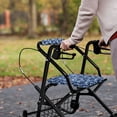 thumbnail image 4 of HELLHERO Stain Proof Walker Rollator Seat Back Cover Seat & Back Covers & Blue Camouflage Stretchable Material for Elderly Adults Fits Rollators, 4 of 7
