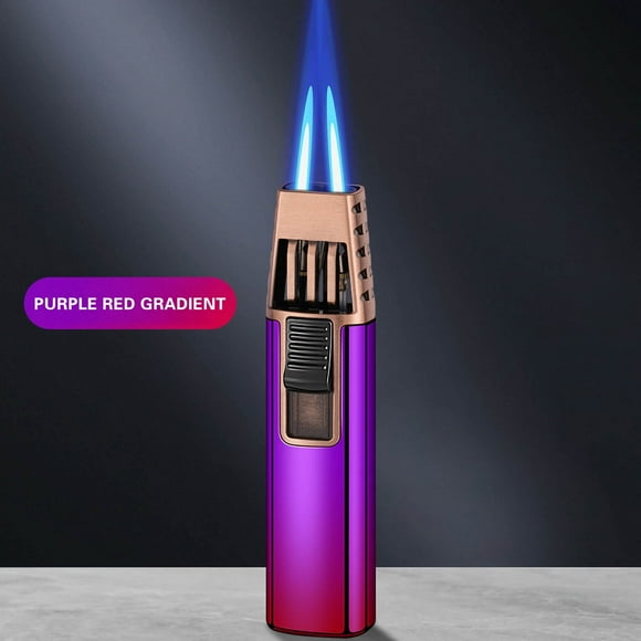Butane Torch, Cooking Torch Lighter Refillable & Adjustable Butane Lighter, Adjustable Flame Windproof Cooking Torch Lighter for Baking Outdoor, Gifts for Man (Gas Not Included)