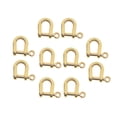 thumbnail image 3 of Siruishop 10 Pieces Buckles Key Chian Metal D Rings for DIY Backpacks Straps Light Gold, 3 of 8