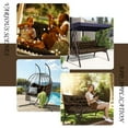 thumbnail image 6 of Outdoor Swing Cushions, Waterproof Thicken Porch Swing Cushions with Ties, 2-3 Seater Patio Swing Replacement Cushion for Backyard, Lawn and Garden（Coffee-40*60in）, 6 of 6