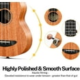 thumbnail image 4 of Donner DUT-1 Tenor Ukulele Mahogany Professional 26" Starter Bundle Kit with Free Online Lesson Gig Bag, Strap, Nylon, String, Tuner, Picks, Cloth, 4 of 6