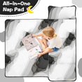 thumbnail image 4 of Grey and Gold Marble Pattern Teens Toddler Nap Mat with Pillow, Sleeping Mat Bag for Preschool Daycare 50"x20", 4 of 6