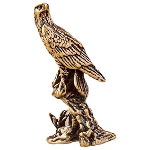 Brass Eagle Statue Bird Desktop Home Garden Home Decor Lawn Lifelike Decorations
