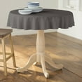 thumbnail image 2 of LA Linen Polyester Poplin Tablecloth 51-Inches Round, Charcoal, 2 of 2