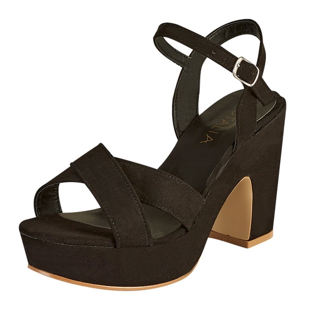Tacón Para Mujer CASTALIA 307-59 Negro Con Plataforma