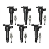 Ignition Coil Set with Spark Plugs 6 - Compatible with 2007 - 2012 Hyundai Veracruz 3.8L V6 2008 2009 2010 2011