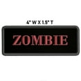 thumbnail image 2 of Applique Inspirational Zombie Red Theme Hook Backing Decorative Patch Funny Saying Biker Emblem, 2 of 2