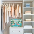 thumbnail image 6 of Ryvnso Flamingo Tropical Palm Tree Sea Large Lidded Foldable Storage Baskets Cubes Boxes Lids Bin for Home, 6 of 7