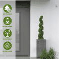 thumbnail image 5 of 4 ft. Artificial Potted Spiral Green Boxwood Topiary, 5 of 9