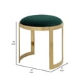 thumbnail image 5 of Taburete Benzara Niyo 48 cm con asiento de terciopelo verde dorado, 5 of 5
