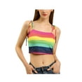 thumbnail image 5 of INSPIRE CHIC Women's Striped Tie Spaghetti Straps Summer Cami Tube Tops M Multicolor Tiedye, 5 of 9