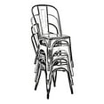 thumbnail image 7 of Dreux Vintage Dark Grey Steel Stackable Side Chair (Set of 4), 7 of 7