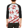 thumbnail image 2 of World Cup Canada Soccer Ball Mens Raglan T Shirt White-Black SM, 2 of 2