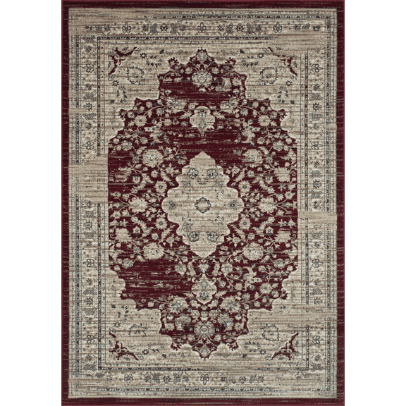 Allstar Rugs Cream Persian Rectangular Accent Rug