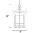 thumbnail image 2 of Maxim Oakville One Light 19-Inch Outdoor Hanging Lantern - Black Oxide - 30488WGBO, 2 of 2