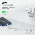 thumbnail image 5 of iPhone 14 13 12 11 Fast Charger, [Apple MFi Certified] 20W PD USB C Wall Charger Block, Type-C Power Adapter Charging Plug for Apple iPhone 14/14 Pro Max/13 Pro/12 Mini/11/XS/8 iPad Pro,Samsung Galaxy, 5 of 6